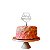 Topper De Cake Feliz Aniversário Pentágono  Prata - CA-04 - Imagem 2