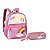 Kit Escolar Mochila Escolar Unicórnio + Estojo Duplo Rosa - Imagem 1