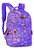Mochila Escolar Costas Florzinhas Juvenil Clio Cor Roxa - Imagem 1