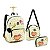 Kit Mochila Rodas + Estojo + Lancheira Bege - Seanite - Imagem 1