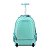Kit Escolar Mochila de Rodinhas e Lancheira Metalizada Azul - Imagem 3