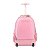 Kit Escolar Mochila de Rodinha Metalizada e Estojo RB Rosa - Imagem 3