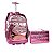 Super Kit Mochila de Rodinha Metalizada e Estojo RB Rosa - Imagem 1
