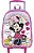 Kit Escolar Minnie Mochila Carrinho+ Lancheira+ Estojo Duplo - Imagem 2