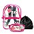 Kit Luluca Mochila + Estojo Rosa Pink Transparente - Clio - Imagem 1