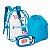 Kit Luluca Mochila + Estojo Azul Transparente - Clio - Imagem 1