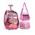 Kit Mochila Rodas RB+ Lancheira + Estojo Box Metalizada Rosa - Imagem 1