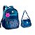 Kit Mochila E Lancheira Rebecca Bonbon Jeans Azul Escuro - Imagem 1