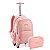 Kit Mochila de Rodinhas + Estojo Rosa Metalizado - Colorup - Imagem 1
