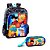 Kit Mochila Preto E Azul Claro + Estojo Dragon Ball Super - Imagem 1