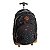 Mochila De Rodas Juvenil Escolar Preto cereja - Imagem 1