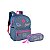 KiT Escolar Mochilas e Estojo Jeans Hello Crush Cor Rosa - Imagem 1