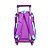 Kit Mochila De Rodinhas Unicórnio Roxo + Lancheira + Estojo - Imagem 3