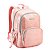 Mochila Feminina Escolar Costas Rosa Metalizada G Juvenil - Imagem 1