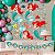 kit Painel Decoração A Pequena Sereia Personagem Ariel Festa - Imagem 1