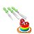 Kit Jogo de Espátulas Verde Inox 3 Peças Para confeitaria - Imagem 1