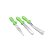 Kit Jogo de Espátulas Verde Inox 3 Peças Para confeitaria - Imagem 2