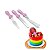 Kit Jogo de Espátulas Lilás Inox 3 Peças Para confeitaria - Imagem 1