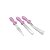 Kit Jogo de Espátulas Lilás Inox 3 Peças Para confeitaria - Imagem 2