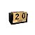 Calendário Permanente Bloco Madeira Quadrado Wood Work Cru - Imagem 1