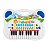 Brinquedo Piano Musical Animal Azul Sons Educativo - Braskit - Imagem 2