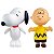 Kit Bonecos de Vinil Charlie Brown e Snoopy Peanuts - Lider - Imagem 1