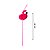 12Un Canudos Plástico Decorativo Design Flamingo Rosa - Imagem 2