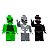 Kit 3 Bonecos My Creator Infantil Cinza, Preto e Verde - Imagem 2