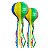 2 Lanternas Balão de Papel Junino Colorido 25cm - Imagem 1