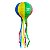 5 Lanternas Balão de Papel Junino Colorido Decoração 25cm - Imagem 2