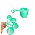 Kit xícaras de Medidas Confeitaria plástica c/ 4 Peças Verde - Imagem 1