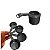 Kit Xícaras de Medidas Confeitaria plástica c/ 4 Peças Preto - Imagem 1