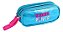 Mochila Clio Girl Power Azul Escolar e Estojo Paetê Duplo - Imagem 5