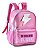 Mochila de Costas Menina Rosa Girl Power Brilho e Paete - Imagem 1