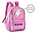 Mochila de Costas Menina Rosa Girl Power Brilho e Paete - Imagem 2