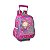 Mochila Infantil Escolar Menina Paetê Carrinho Rosa Clio - Imagem 1