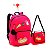 Kit Mochila de Rodinhas e Lancheira Rosa Colorup - Seanite - Imagem 1