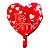 Balão Te amo Coração Metalizado Vermelho Decorativo - Imagem 1