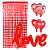 Kit Cortina Metalizada + Balões Vermelho Decorativos Festas - Imagem 1