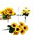 Buque de Girassol c/ 10 Flores Artificial p/ Decoração Festa - Imagem 5