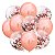 Kit Balão Green Mix c/ Confete Rose Gold Decorações 10un - Imagem 1