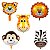 Kit 5 Balões Animais Metalizados Tema Safari 16'' - Imagem 2