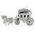 Mini Carruagem Lembrancinha de Prata 13cm - Imagem 1