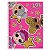 Caderno lol Surprise Rosa 1 Matéria 96 Folhas - Imagem 1