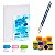 Kit Pintura Tela, Pincel e Tintas Guaches Cores - Imagem 1