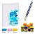 Kit Pintura Tela, Pincéis e Tintas Guaches Cores - Imagem 1