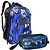Kit Mochila e Estojo Fast Machine 8061 Azul - Imagem 1
