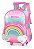 Kit Mochila Rodinhas Lancheira e Estojo Arco-íris Up4You - Imagem 2