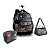 Kit Mochila de Rodinhas + Lancheira + Estojo Box RB Preto - Imagem 1