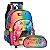 Mochila Rodinha + Estojo Duplo Rainbow high Preta Infantil - Imagem 1